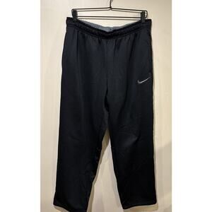 Nike Therma Fit Sweatpants Mens XLarge Black Fleece Joggers Wide Leg Comfort